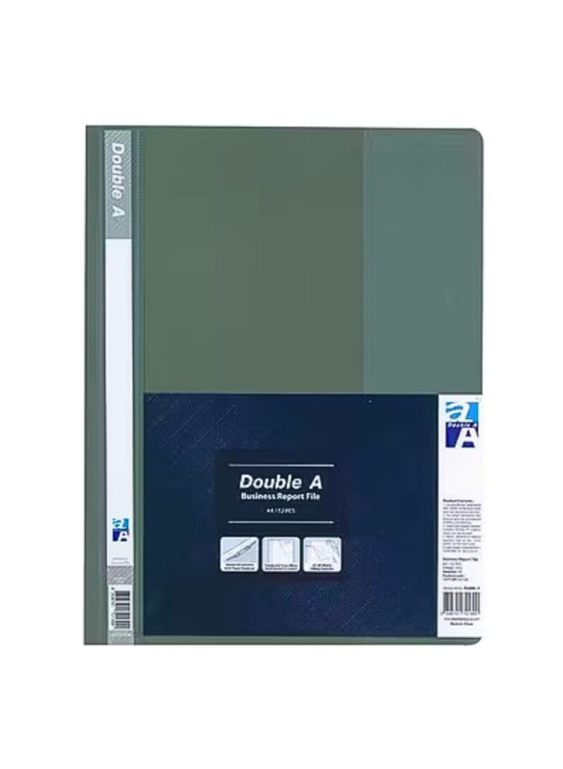 Report File A4 Grey, Clear Front Report Covers Project File For School Office Pack of 12pcs - Image 2