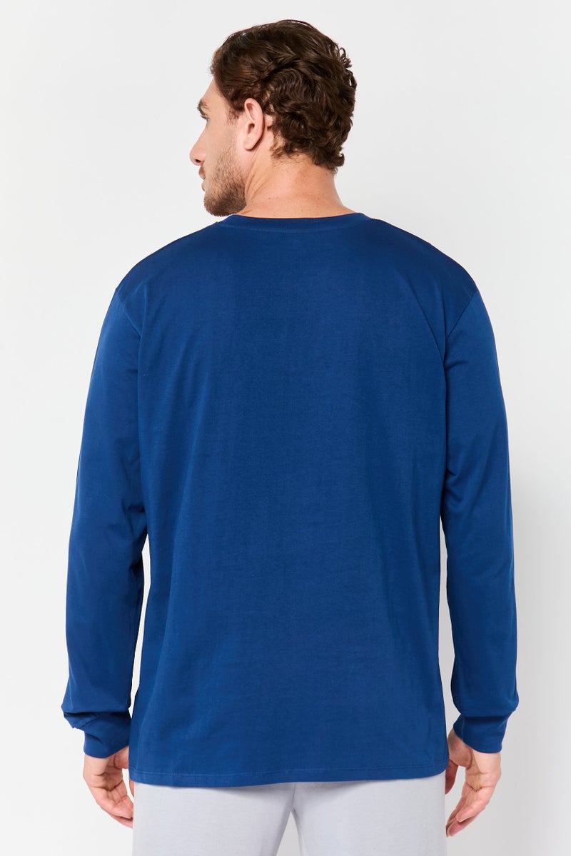 Champion Men Sportswear Fit Long Sleeve Outdoor T-Shirt, Navy - Image 4