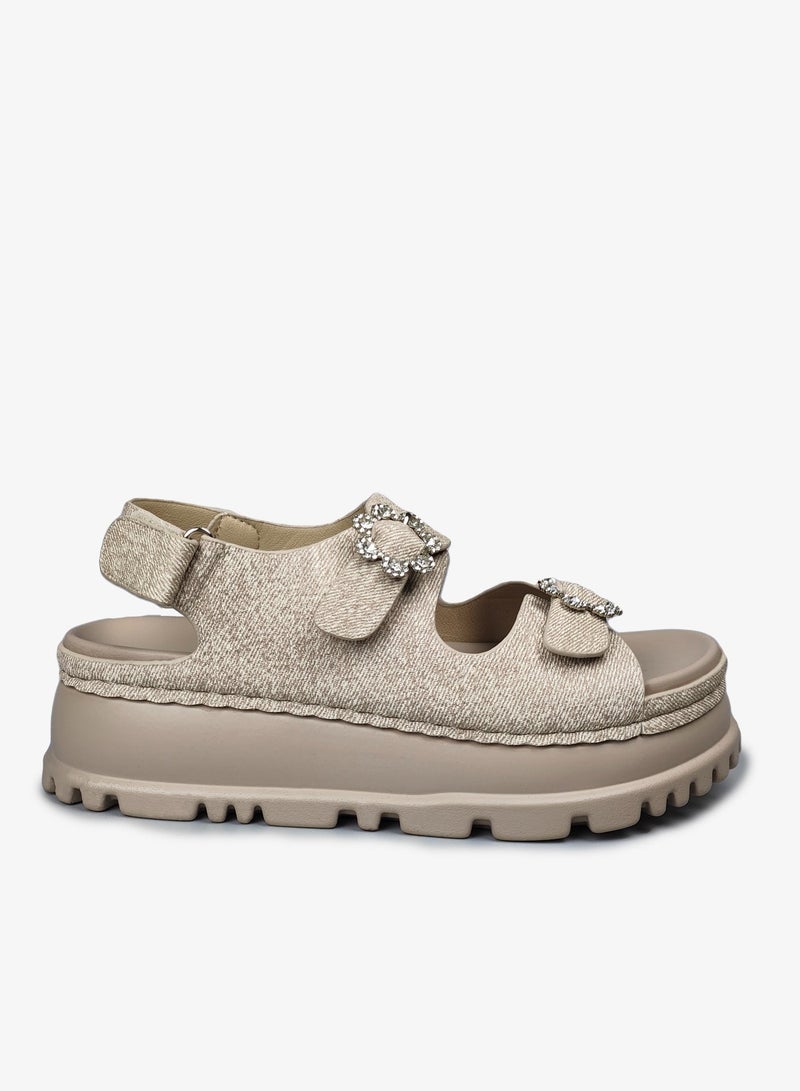 Clearance!Adjustable Platform Sandals Bling Buckle  for Ladies & Girls, Non-Slip Sole & Comfort Arch Support- Affordable Luxury Perfect for Wide feet,  Desert Walking & Vacation! - Image 3