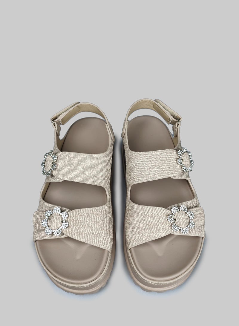 Clearance!Adjustable Platform Sandals Bling Buckle  for Ladies & Girls, Non-Slip Sole & Comfort Arch Support- Affordable Luxury Perfect for Wide feet,  Desert Walking & Vacation! - Image 4