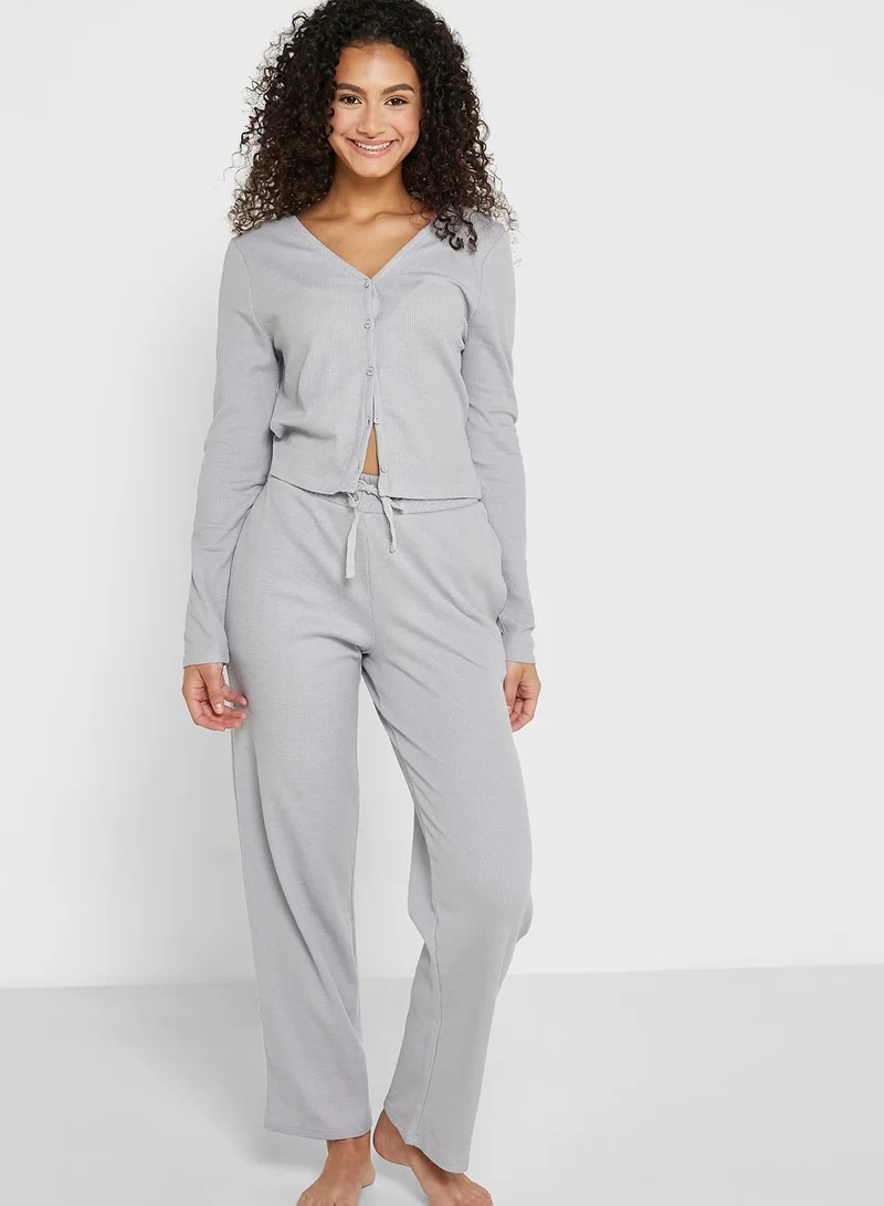 Marks Spencer Cotton Blend Waffle Pyjama Set for Women Best