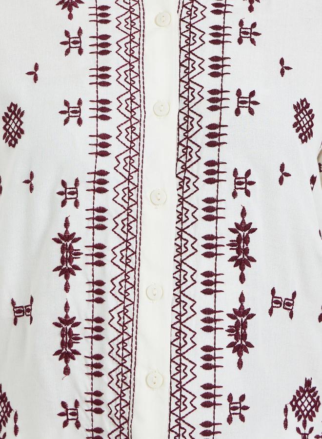 ستايلي بلوزة فضفاض مطرز - Image 4