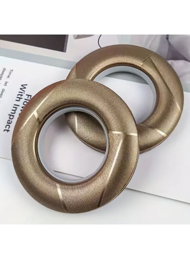 5Pcs Brown Universal Silent Curtain Rings For Rods Roman Hole Accessories - Image 1