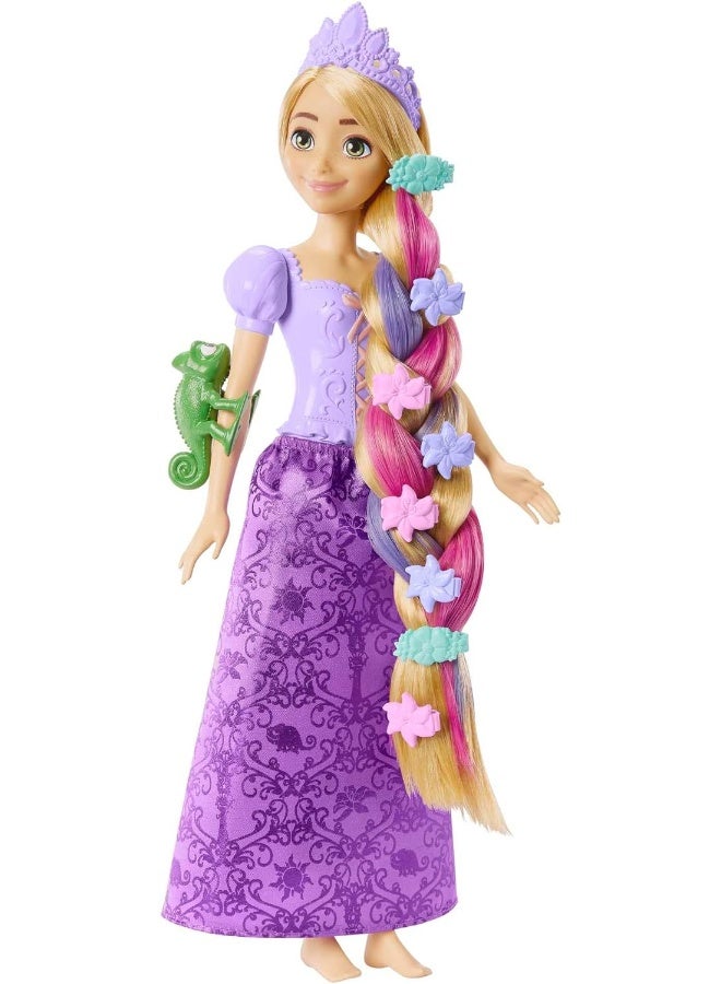 Mattel Games دمية رابونزل من ديزني برينسيس مع ملحقات تصفيف الشعر، بالإضافة إلى تغيير اللون - Image 5
