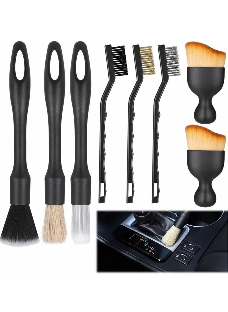 RedMapleTEK 8 Pcs Car Detailing Brush Set, Car Interior Detailing Brushes Auto Ultra-Soft Detail Cleaning Brush Dust Removal Brushes Tool for Cleaning Wheels, Engine, Car Interior, Ventilation Slots  - Image 1