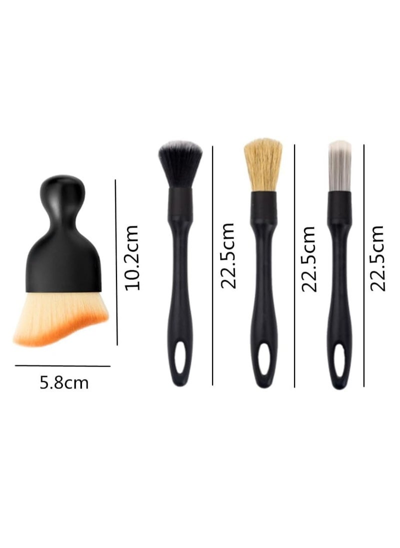RedMapleTEK 8 Pcs Car Detailing Brush Set, Car Interior Detailing Brushes Auto Ultra-Soft Detail Cleaning Brush Dust Removal Brushes Tool for Cleaning Wheels, Engine, Car Interior, Ventilation Slots  - Image 3