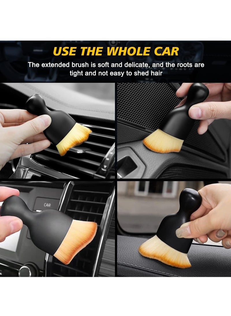 RedMapleTEK 8 Pcs Car Detailing Brush Set, Car Interior Detailing Brushes Auto Ultra-Soft Detail Cleaning Brush Dust Removal Brushes Tool for Cleaning Wheels, Engine, Car Interior, Ventilation Slots  - Image 5