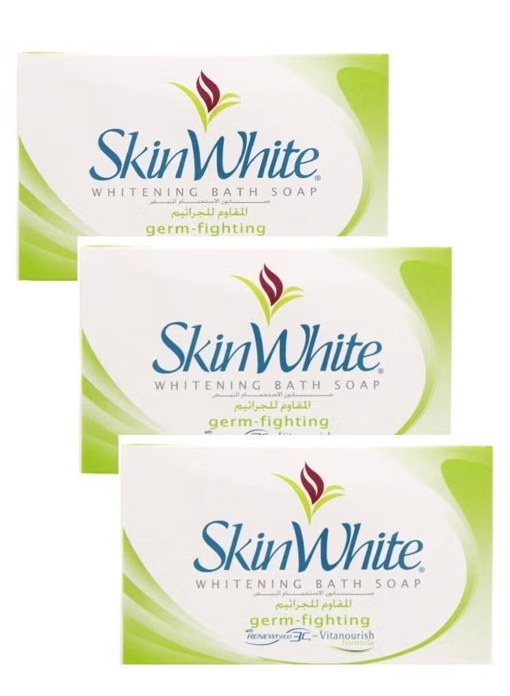 skin white Bath soap for skin whitening and antibacterial protection - 3 x 135g