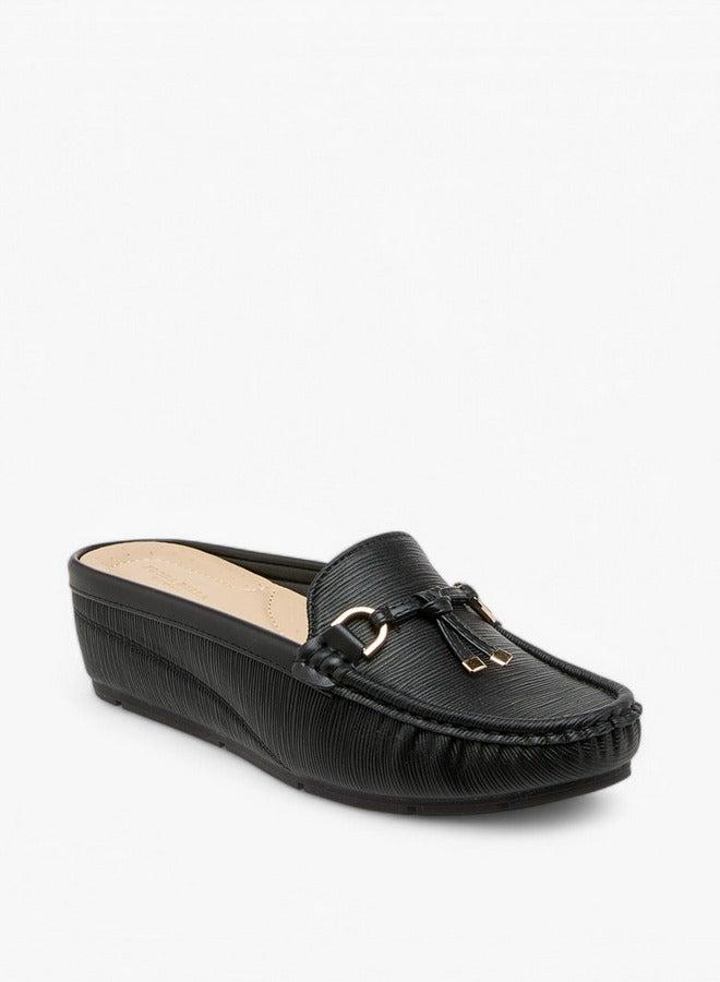 Flora Bella By Shoexpress Textured Slip-On Mules - Image 1