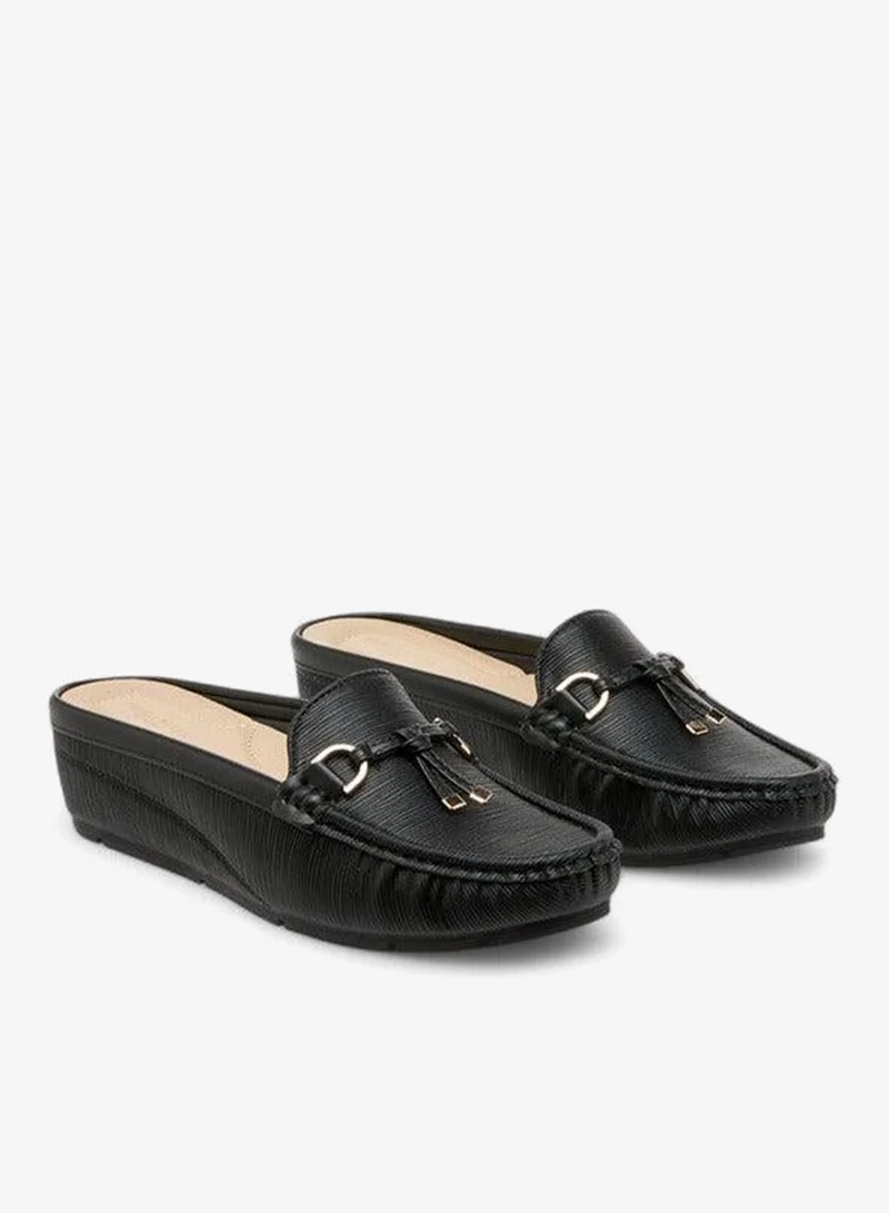 Flora Bella Textured Slip-On Mules