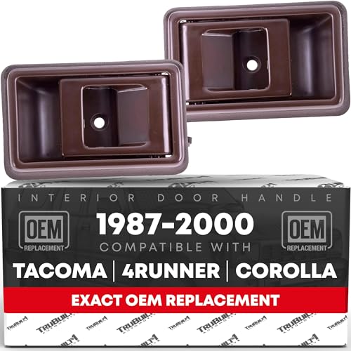 T1A Interior Front Rear Driver Passenger Door Handle Set Compatible with 19952000 Toyota Tacoma 8995 4Runner 8892 Corolla Geo Prizm 8995 Pickup Brown OEM 6920604010B 6920504010B - Image 1