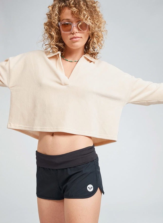 Roxy شورت سباحة نسائي بلا نهاية 2" ، أسود منتصف الليل ، XL - Image 2