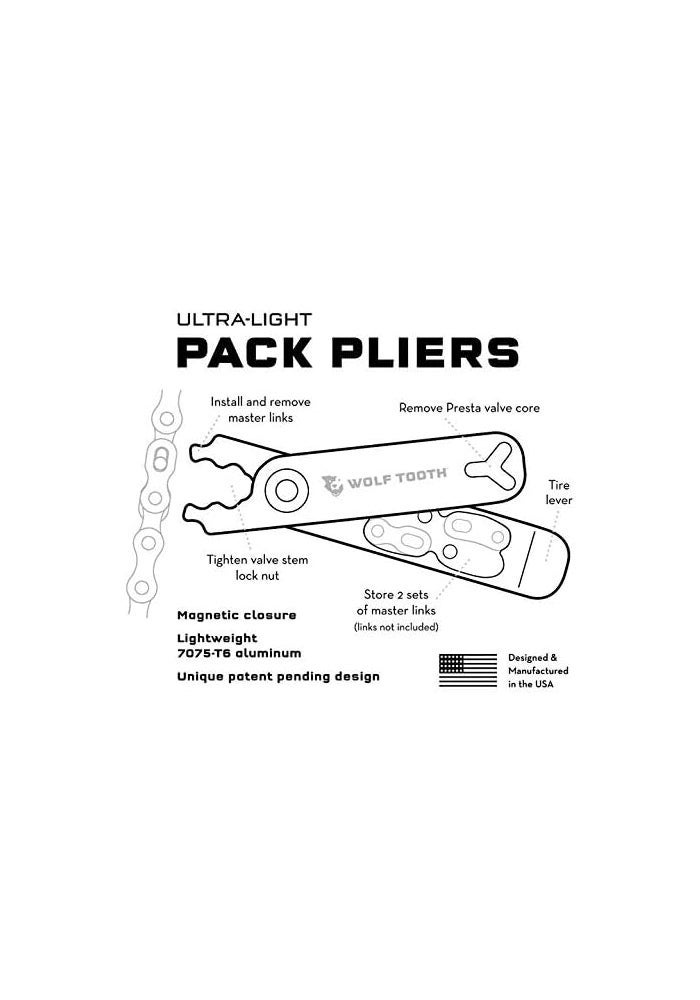 Wolf Tooth Pack Pliers Master Link Combo Chain Tool - Black - Image 2