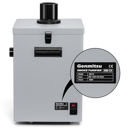 Genmitsu MD13 Smoke Purifier for Genmitsu L8, Fume Extractor with Four Layer Filtration 99.97% Purification Rate, LED Interface Function, Portable Wheels Smoke Absorber for Soldering Stations - Image 2