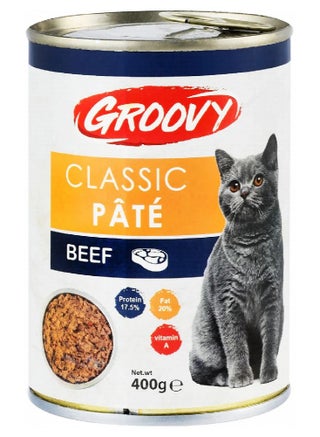 طعام رطب للقطط من جروفي (باتيه لحم بقري كلاسيكي، 400 غرام) - pzsku/Z9B125619F14F35E5B961Z/45/1751361898/8cc93d22-c9a9-44e8-9443-0d5991037ab4