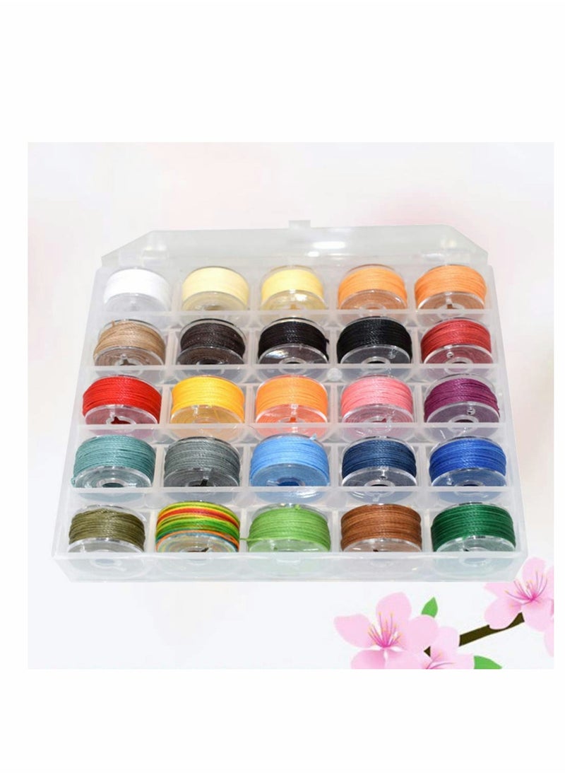 KASTWAVE Waxed Cotton Cord Thread Woven Rope Beading String Hand Stitching Cord Sewing Line Braided Rope Wax Rope Polyester for DIY Crafts Jewelry Macrame 25 Colors 0.55mm  - Image 5