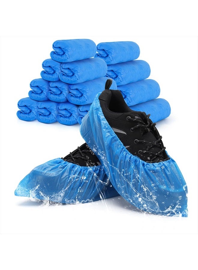Buself Shoe Covers Disposable Non Slip for Indoors Pack of 200 (100 pairs) Recyclable Shoe Booties Waterproof Shoe & Boot Covers Durable Shoe Protectors Covers One Size Fits Most Blue - Image 1