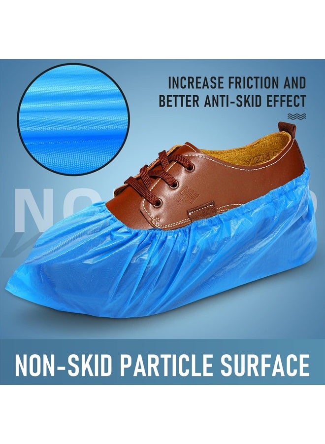 Buself Shoe Covers Disposable Non Slip for Indoors Pack of 200 (100 pairs) Recyclable Shoe Booties Waterproof Shoe & Boot Covers Durable Shoe Protectors Covers One Size Fits Most Blue - Image 4