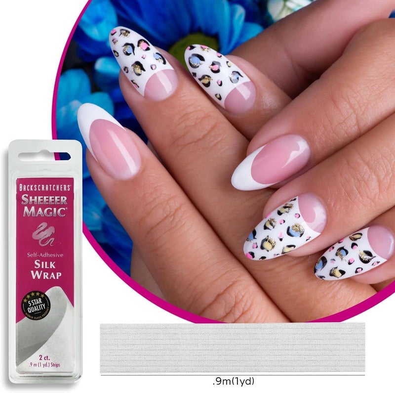 Backscratchers Extreme Sheeeer Magic Silk Wrap - Self-Adhesive Nail Repair Strips, 2 Count - Image 5