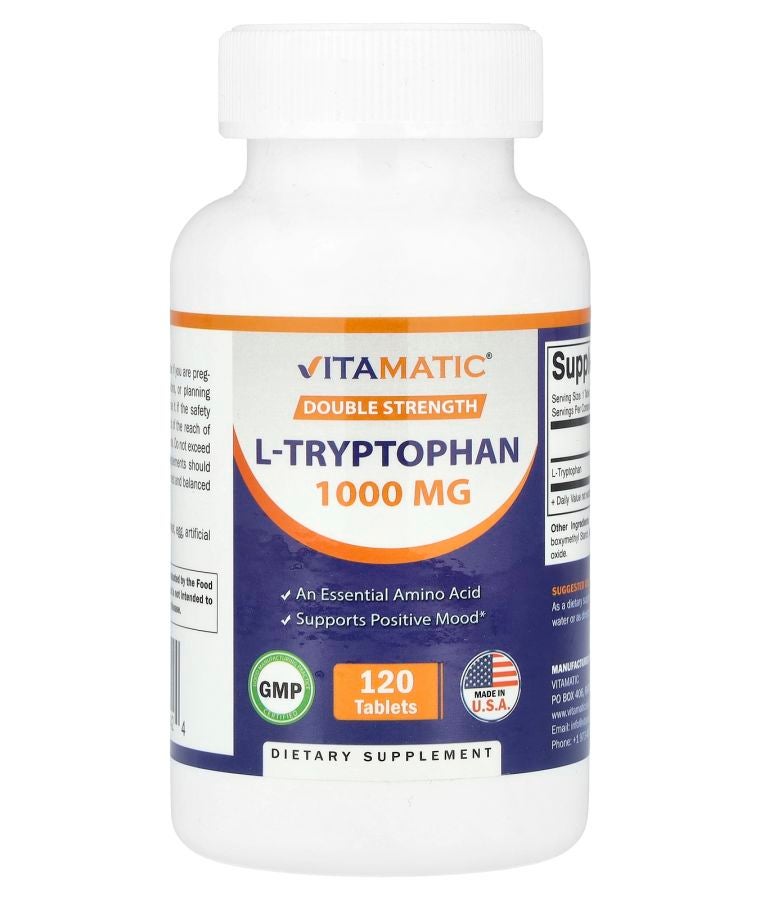 Vitamatic L-Tryptophan 1000 mg 120 Tablets