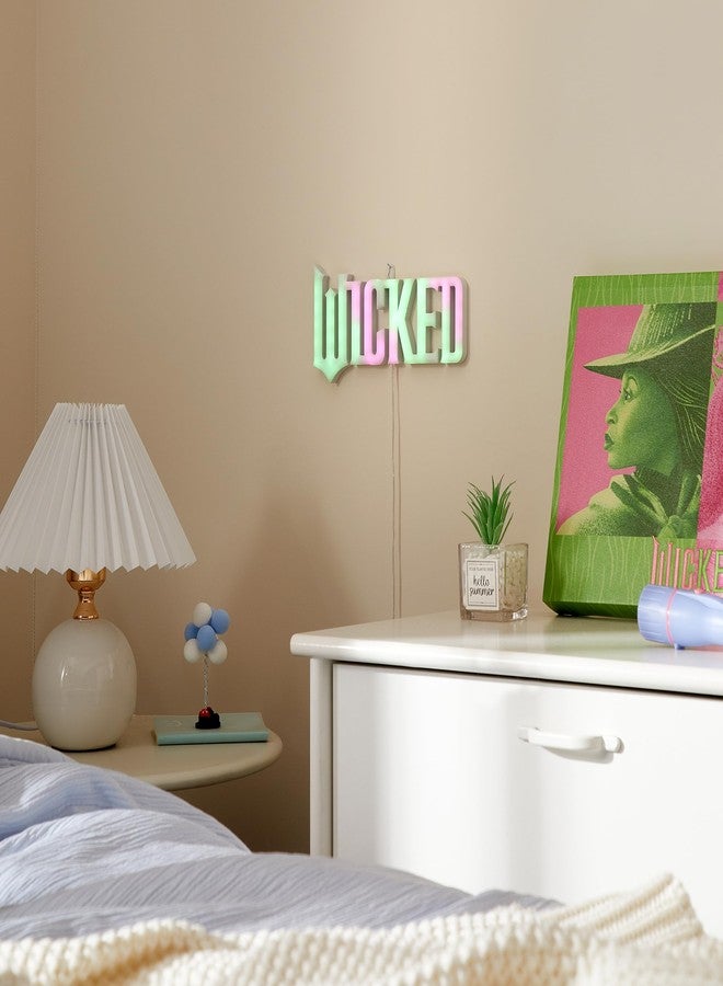 Idea Nuova Wicked the Movie Neon LED Hanging Wall Art, Decorative Lighting for Kids Bedroom & Playroom Wall Décor, 4.4” x 8.94” - Image 4