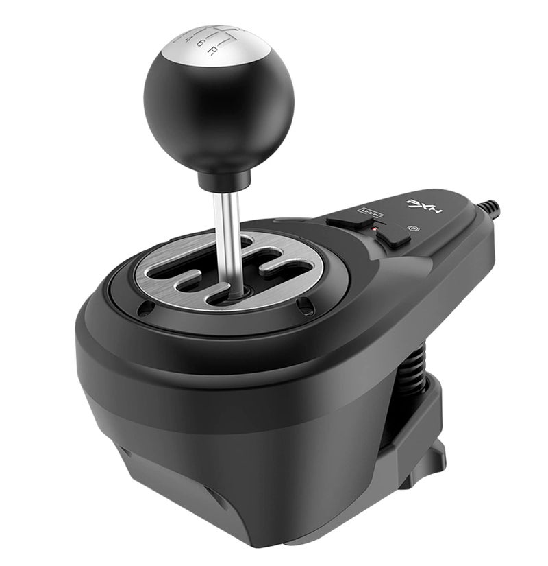 PXN A7 Gear Shifter PC USB Simulator Shifter with Handbrake Button and Shift Button for High Low Gear Universal 61 Shifter Includes DINUSB DINRJ11 DINDIN cables Shifter Compatible V10 V12 Lite Racing Wheels for PC - Image 2