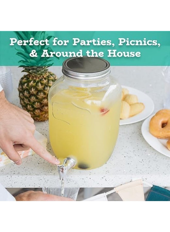 Xboat Glass Drink Dispenser for Parties - 1 Gallon Glass Jar Beverage Dispenser with Leak Free Spigot, 1 Gallon, Clear | For Parties, Weddings, Sun Tea Jar, Laundry Detergent, & Lemonade Dispenser - Image 5