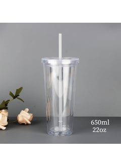 Factory wholesale Plastic Cup 16oz sequins glitter card cold drink juice cup transparent with flat lid double Sipper Cup650ml transparent flat cover 650ml transparent flat cover