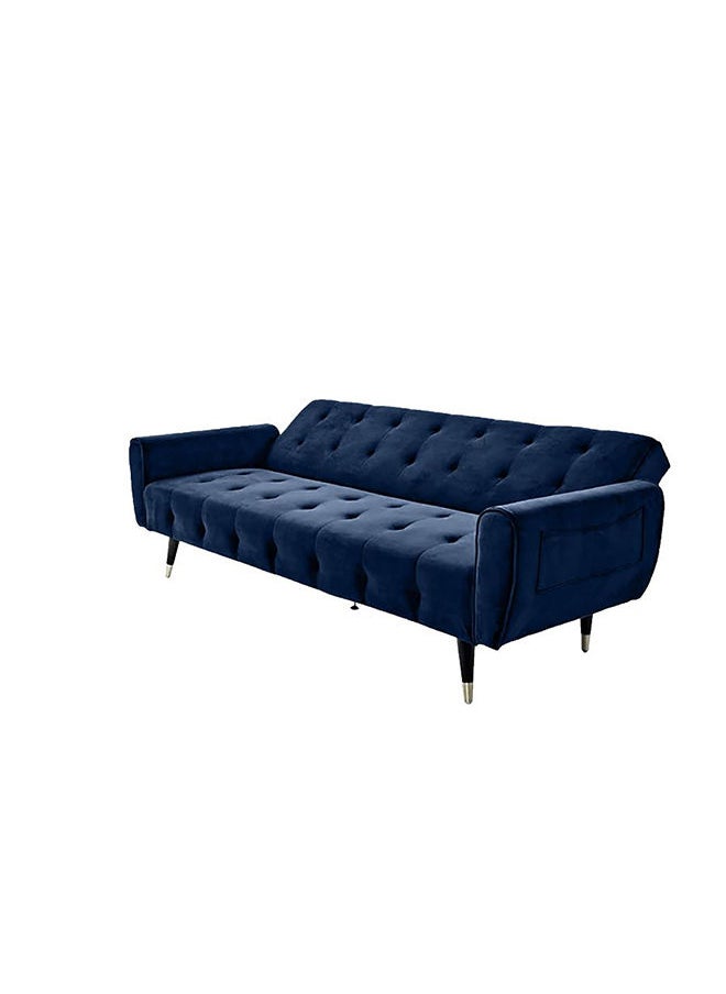 إن - هاوس مونتلا | أريكه سرير 2 في 1 من المخمل 36x179x106 cm- كحلي  - Image 3