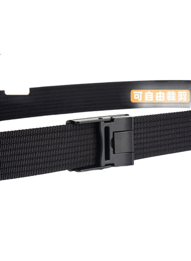 JEVI Jiweinanshi Canvas Belt, Casual Automatic Buckle Nylon Trouser Belt For Young And Middle-Aged Men, Trendy Versatile Belt Without Holes - Image 3