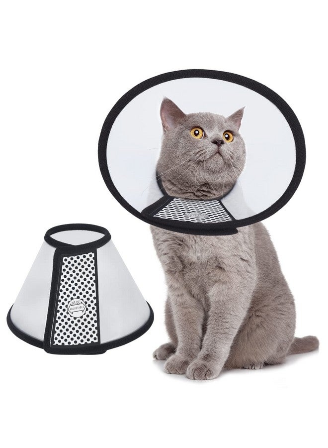 Vivifying Cat Cone, Adjustable Recovery Pet Cone, Lightweight Plastic Elizabethan Collar for Large Cats and Small Size Dogs - Image 1