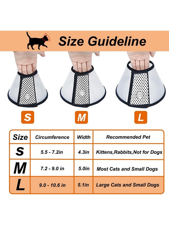 Vivifying Cat Cone, Adjustable Recovery Pet Cone, Lightweight Plastic Elizabethan Collar for Large Cats and Small Size Dogs - Image 4