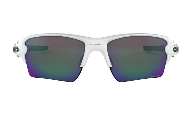 OAKLEY نظارات شمسية مستطيلة للرجال من أوكلي OO9188 فلاك 2.0 XL، أبيض لامع/بريزم جاد، 59 مم - Image 2