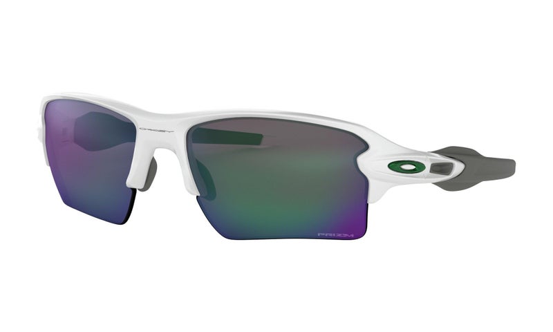 OAKLEY نظارات شمسية مستطيلة للرجال من أوكلي OO9188 فلاك 2.0 XL، أبيض لامع/بريزم جاد، 59 مم - Image 5