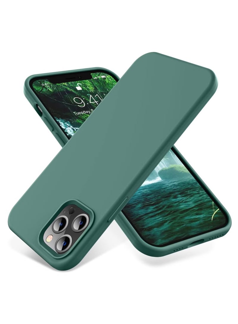 DUSALA iPhone 12 Pro Max Case, Liquid Silicone Phone Case for iPhone 12 Pro Max 6.7 Inch, Colorful Silky-Soft Protective Cover (Green) - Image 1