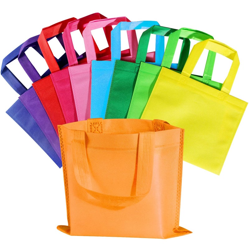 SPERPAND 30Pcs Small Gift Bags with Handles Holiday Gift Bag Treat Tote Party Favor Bags Goodie Bags for Kids Birthday Baby Shower Easter Bag