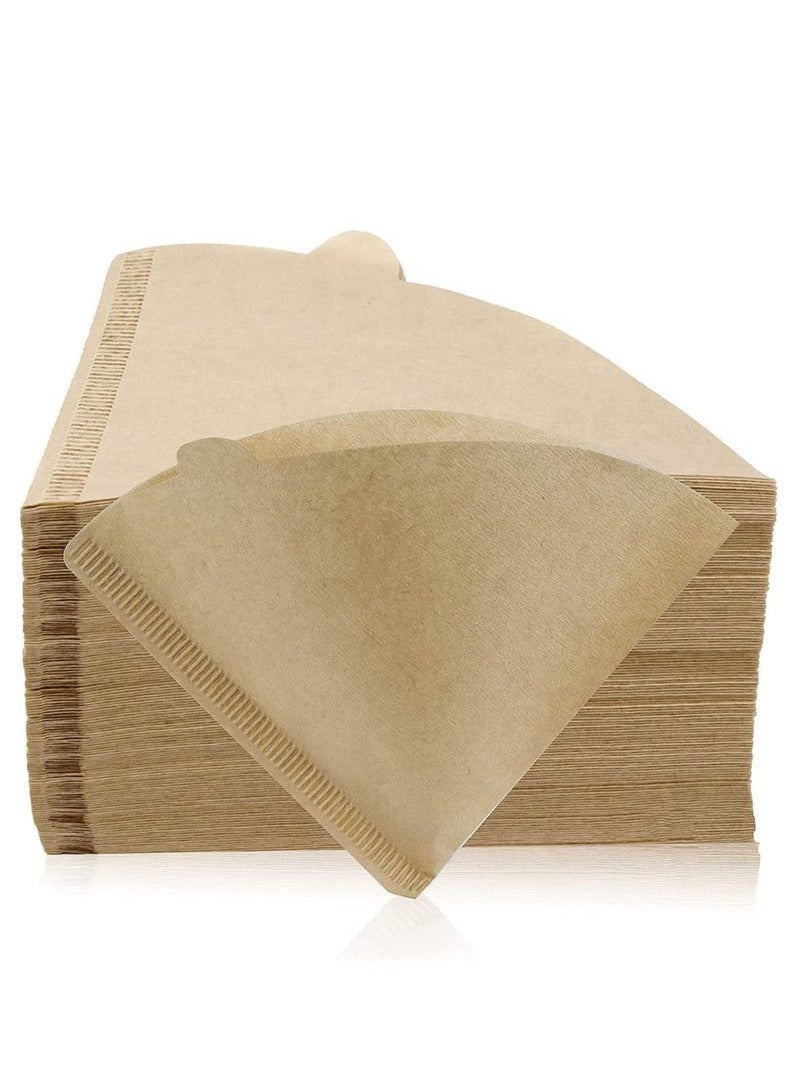 HOMESTAR Coffee Filters Size 01, 100 Count V01 Coffee Filter Paper, Compatible with V60 and Conical Shaped Pour Over Coffee Dripper and Drip Coffee Maker,Brown  - Image 1