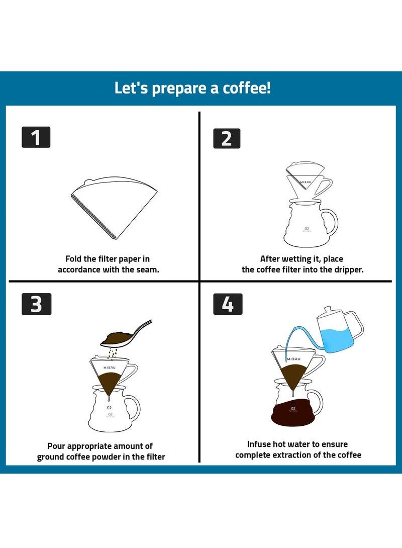 HOMESTAR Coffee Filters Size 01, 100 Count V01 Coffee Filter Paper, Compatible with V60 and Conical Shaped Pour Over Coffee Dripper and Drip Coffee Maker,Brown  - Image 4
