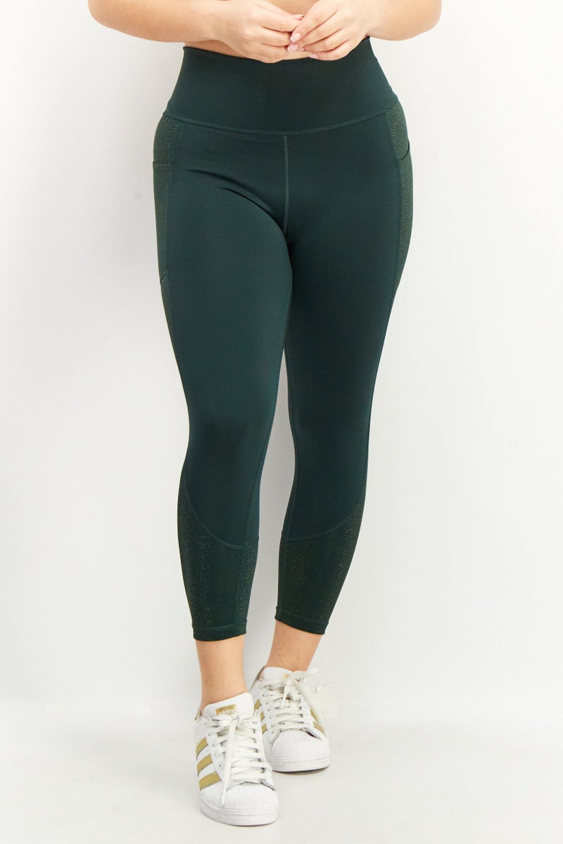 Adidas Women Sportswear Fit Tight Fit Pull on Leggings, Green - Image 1