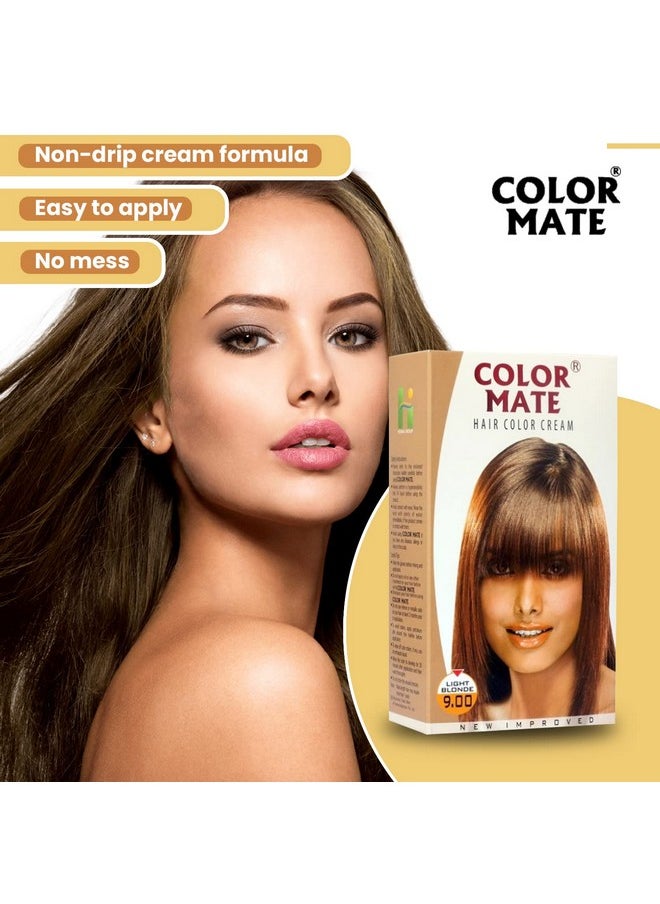 COLOR MATE Hair Color Cream - Light Blonde 130 Ml (Pack Of 2)  - Image 5