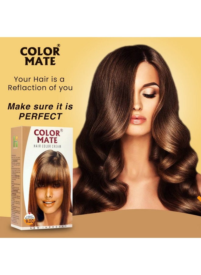 COLOR MATE Hair Color Cream - Light Blonde 130 Ml (Pack Of 2)  - Image 3