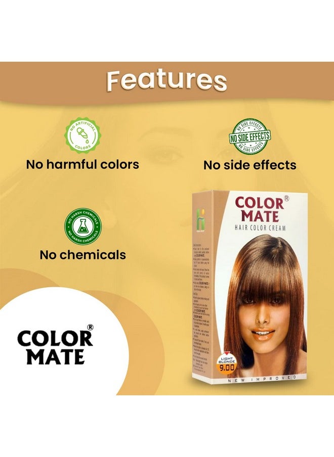 COLOR MATE Hair Color Cream - Light Blonde 130 Ml (Pack Of 2)  - Image 4