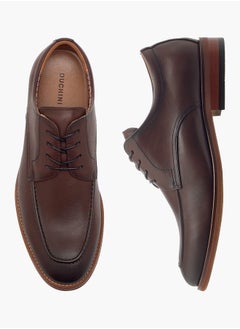 DUCHINI Men's Solid Derby Shoes with Lace-Up Closure  - Image 1