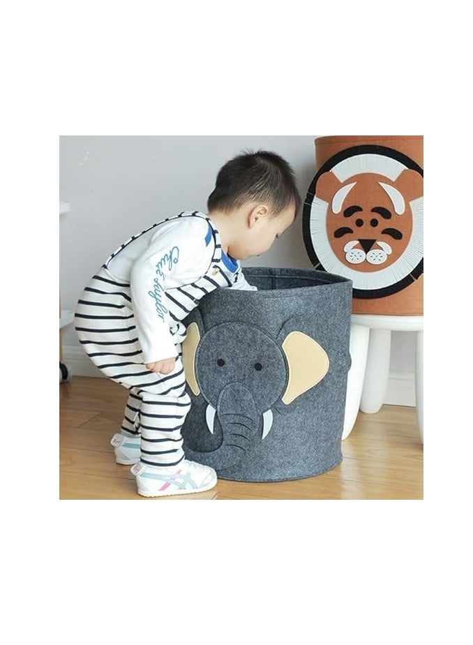 سبيس شوب باسكت تخزين بأشكال حيوانات | حقيبة تخزين سميكة مصنوعة يدويًا لملابس الأطفال - Image 3