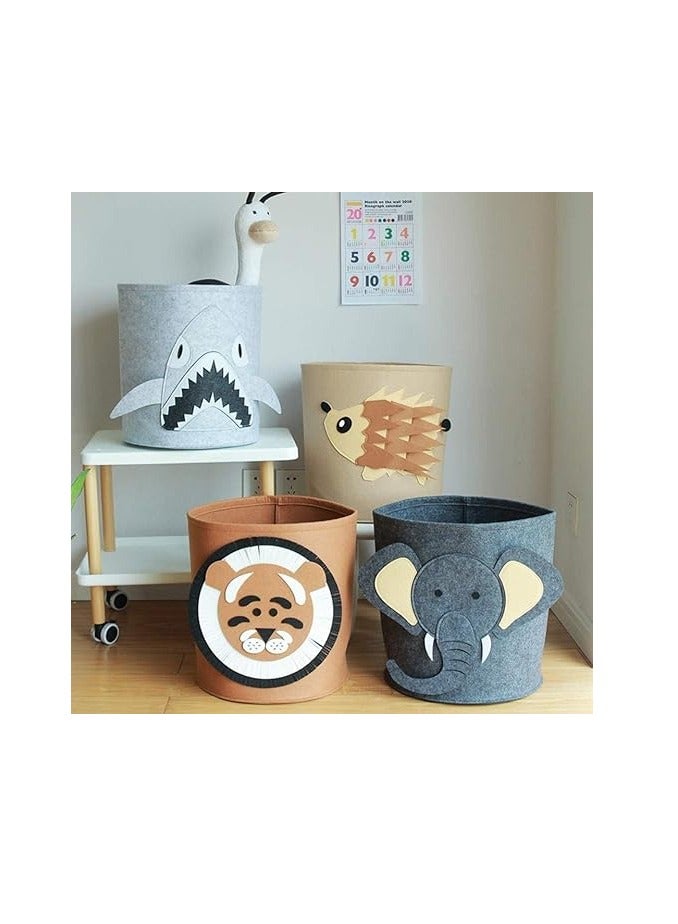 سبيس شوب باسكت تخزين بأشكال حيوانات | حقيبة تخزين سميكة مصنوعة يدويًا لملابس الأطفال - Image 4