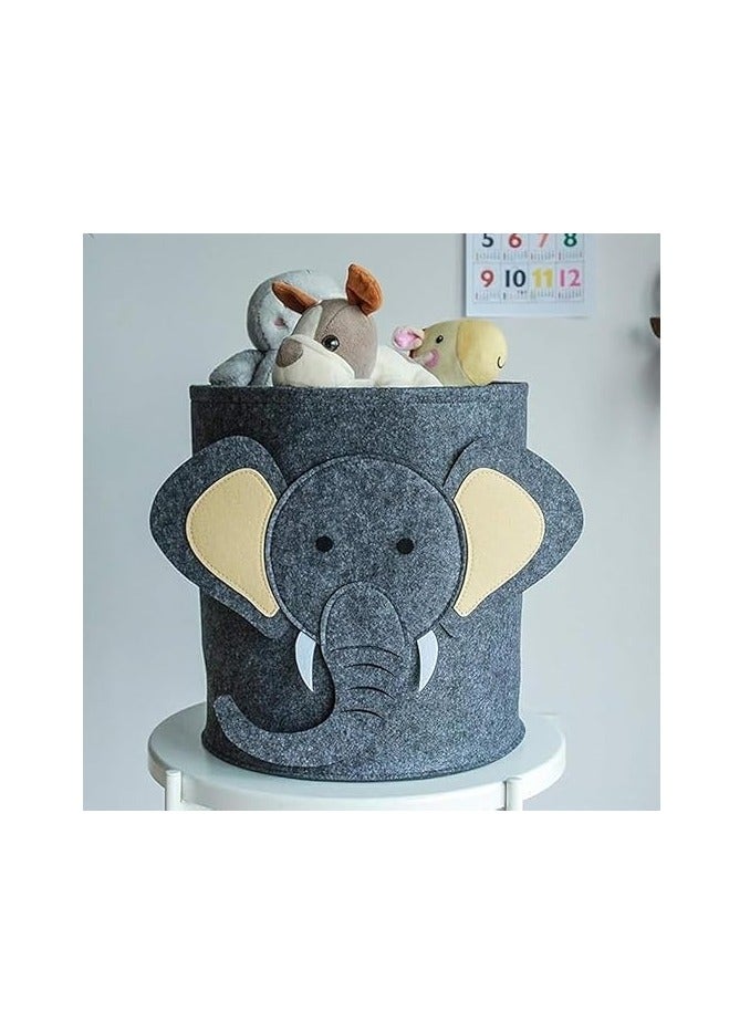 سبيس شوب باسكت تخزين بأشكال حيوانات | حقيبة تخزين سميكة مصنوعة يدويًا لملابس الأطفال - Image 5