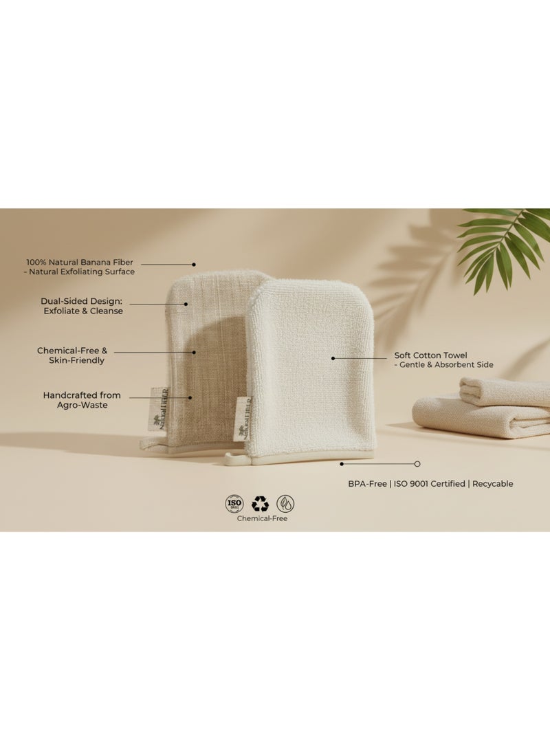 Natural Exfoliating Loofah Bath Glove – Eco-Friendly Banana Fiber Body Scrubber for Deep Cleansing - Image 5