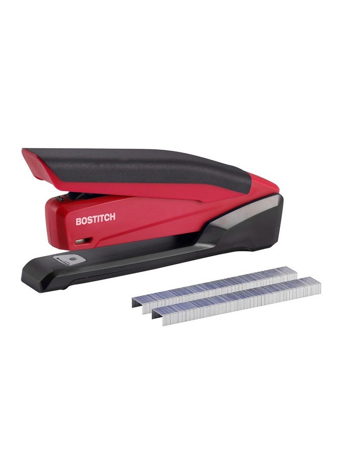 PaperPro Bostitch Office Executive 3 In 1 Stapler, Includes 210 Staples And Integrated Staple Remover, One Finger Stapling, No Effort, 20 Sheet Capacity, Spring Powered Stapler, Red  - Image 1