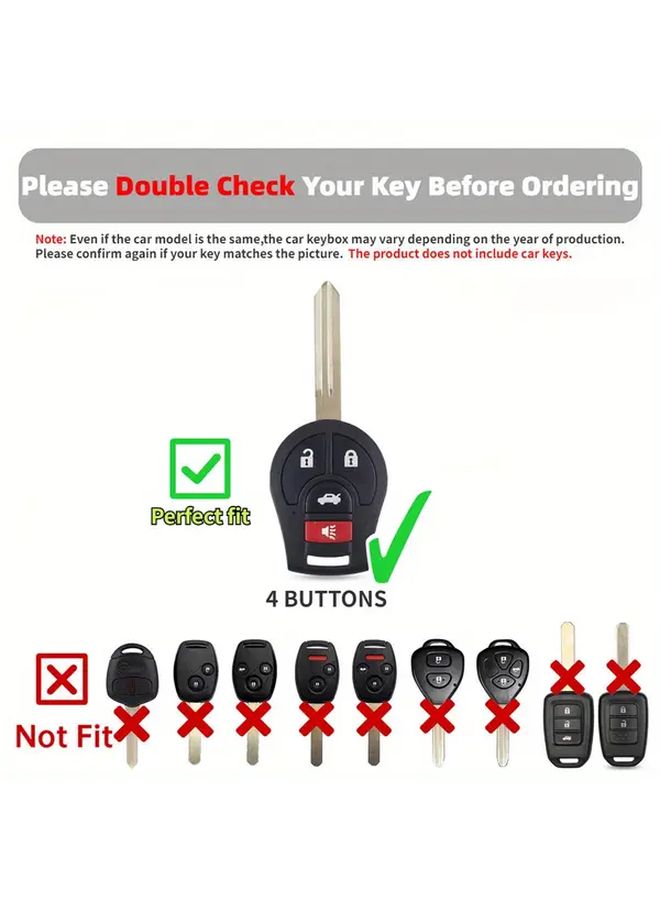 White TPU Car Key Case Cover For Nissan Note Micra Juke Pathfinder - Image 3