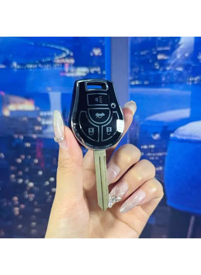 White TPU Car Key Case Cover For Nissan Note Micra Juke Pathfinder - Image 5
